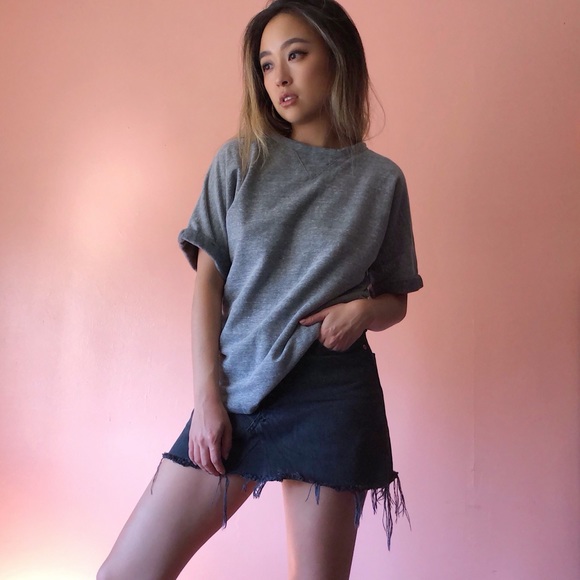 Vintage Sweaters - Vintage Short Sleeve Sweatshirt